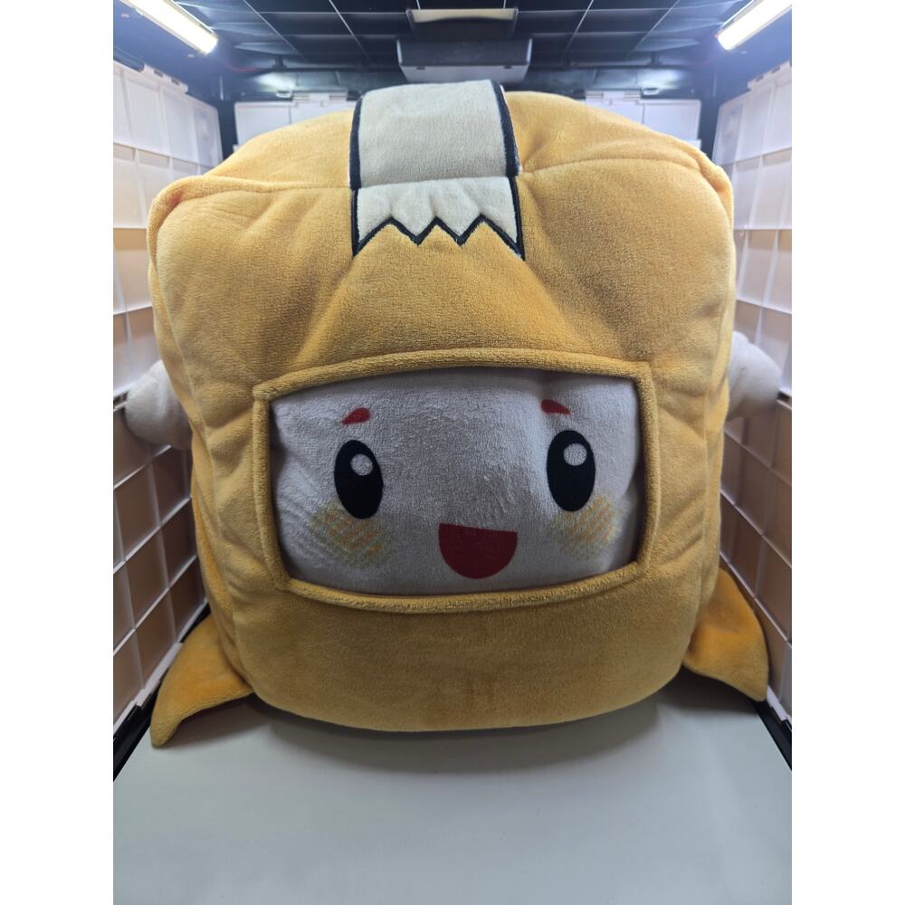 LankyBox Boxy Jumbo Plush Toy Featuring  Bright Yellow Box Design